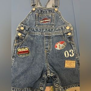 Harley Davidson 24 Months Overalls Coveralls Vtg EUC Logos